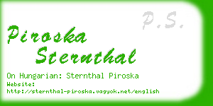 piroska sternthal business card